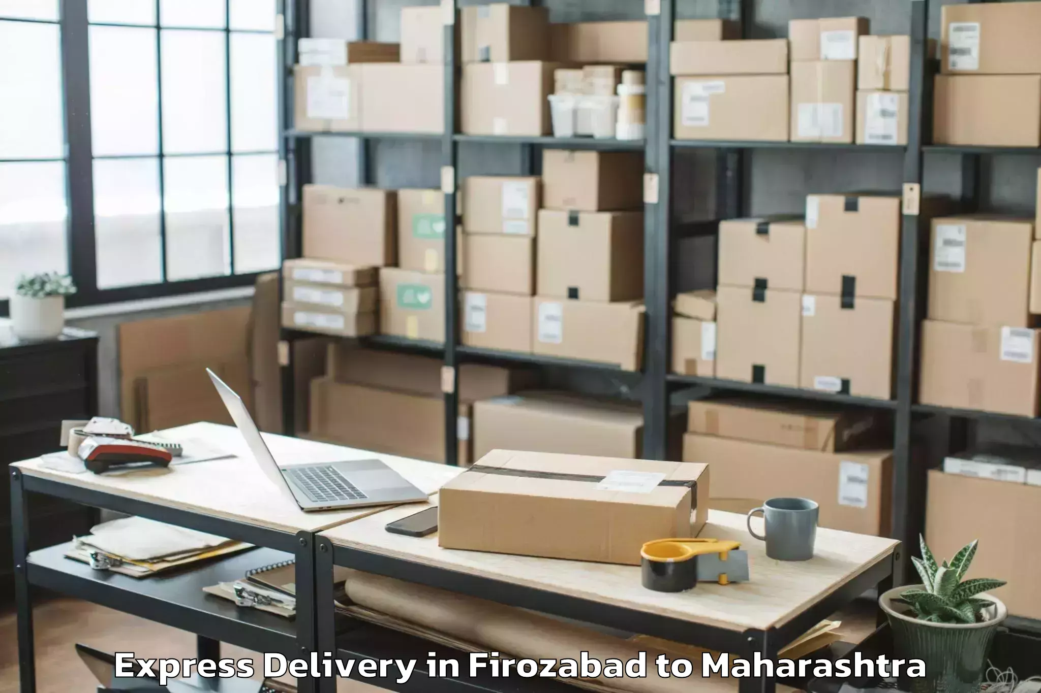 Top Firozabad to Mhasala Express Delivery Available